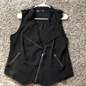 Black Moto-inspired vest
